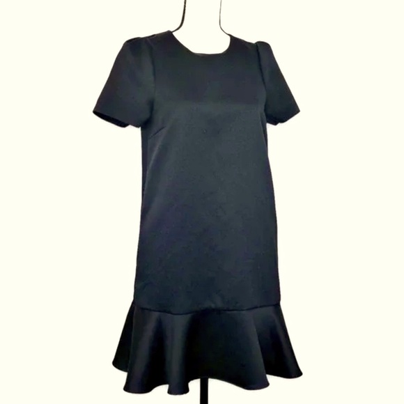 Alexis Black Flutter Sleeve Peplum Hem Dress – XS - Picture 1 of 6